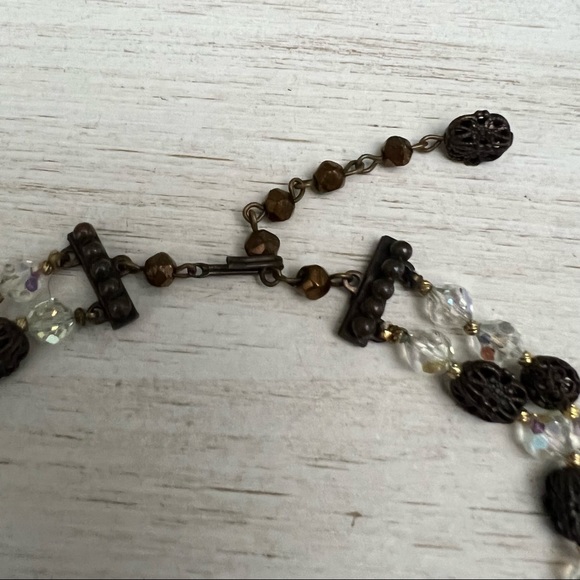 Alice Caviness Vintage Aurora Borealis Necklace and Earring Statement Set - Picture 11 of 15